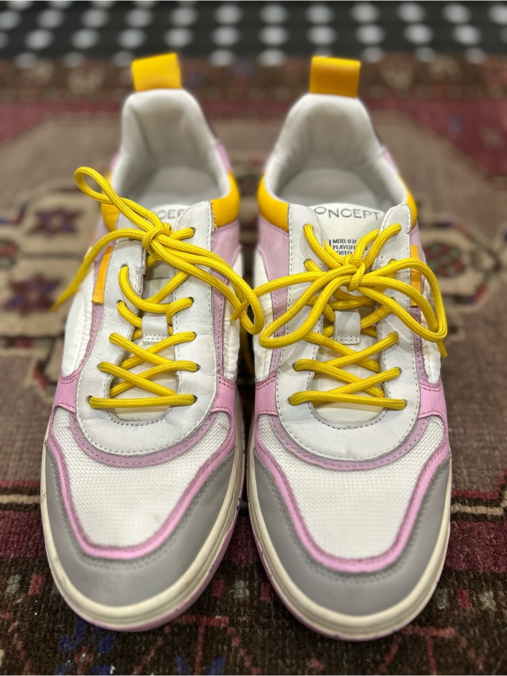 Oncept Pink & Yellow Sneaker size 8.5